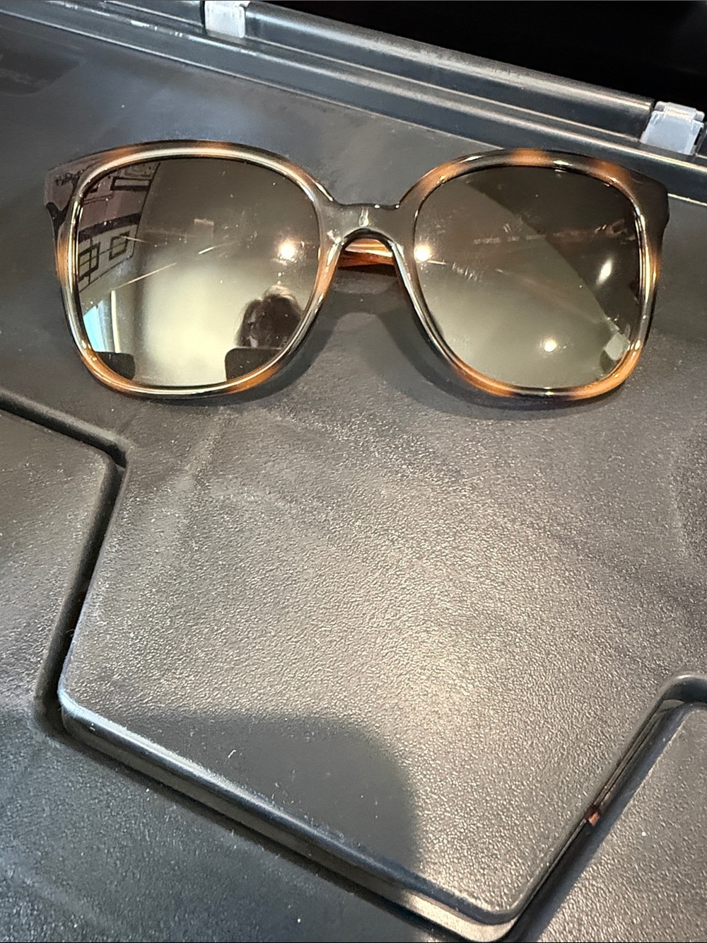 Salvatore Ferragamo Tortoiseshell Sunglasses with Brown Gradient Lenses